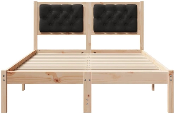 vidaXL Bettrahmen Schwarz 120 x 200 cm Massives Kiefernholz 878191 Bild 4