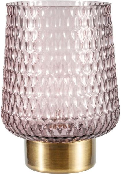 Pauleen 48135 Sparkling Glamour mobile Tischleuchte Glas Tischlampe Timerfunktion 6H Batterie Glaslampe ohne Kabel Grau Glas/Metall