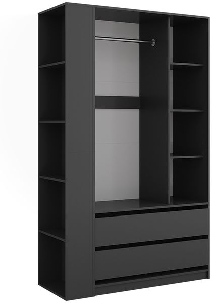 Kleiderschrank Elmo Anthrazit 50 x 200 cm 2er Set Vicco