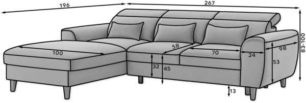 Eltap Foble Ecksofa (Loco 45) Seite links Bild 11