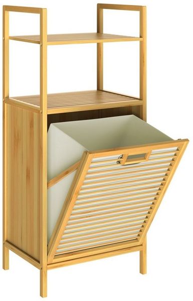 CASARIA® Wäschekorb, Bambus natur, 30 x 40 x 95 cm