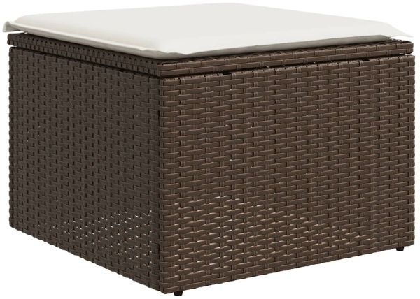 vidaXL 6-tlg. Garten-Sofagarnitur mit Kissen Braun Poly Rattan 3266553 Bild 6