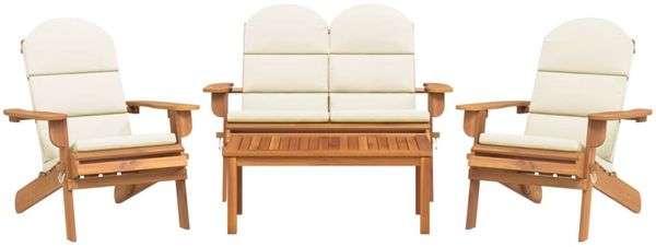 vidaXL 4-tlg. Garten-Lounge-Set Adirondack Massivholz Akazie 3152131 Bild 3