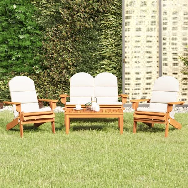 vidaXL 4-tlg. Garten-Lounge-Set Adirondack Massivholz Akazie 3152131