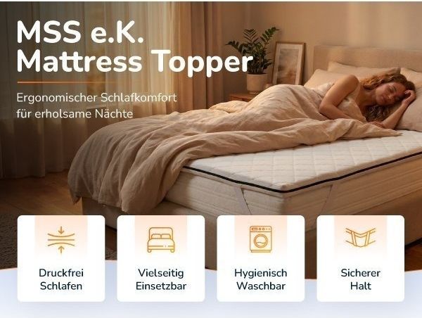 Komfortschaum Topper 200x130x10cm 212g Bezug