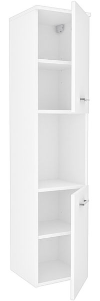 Hochschrank Krildihana 131x30x30 cm Weiß [en. casa] Bild 3