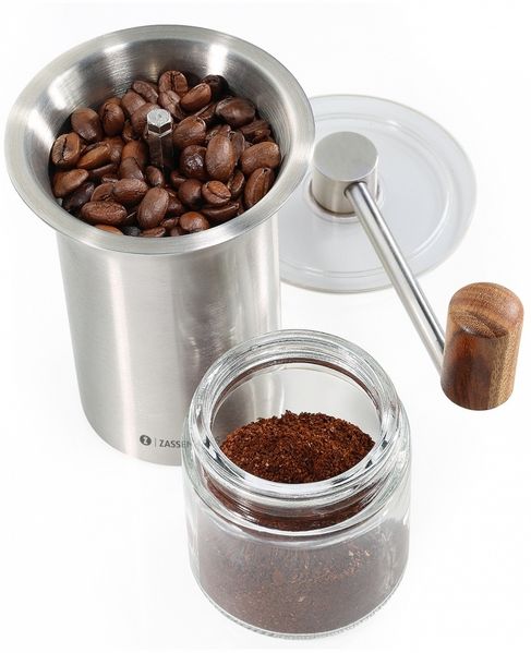Kaffeemühle Espressomühle Manuell Hand Edelstahl Zassenhaus BARISTA 041170