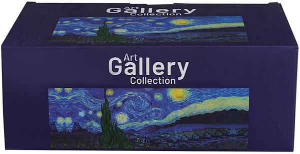DUO ART GALLERY Frühstücks-Set mit Tasse 450 ml STARRY NIGHT inspired by Van Gogh, New Bone China Porzellan Bild 2