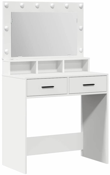 vidaXL Schminktisch mit Schubladen Weiß 79 x 41 x 135 cm Holzwerkstoff 865082