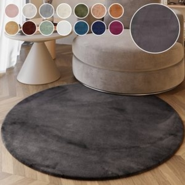 Esprit Hochflor-Teppich Alice ESP-4377 Kunstfell, rund, Höhe: 25 mm, Kaninchenfell-Haptik, besonders weich und dicht, für alle Räume Bild 6