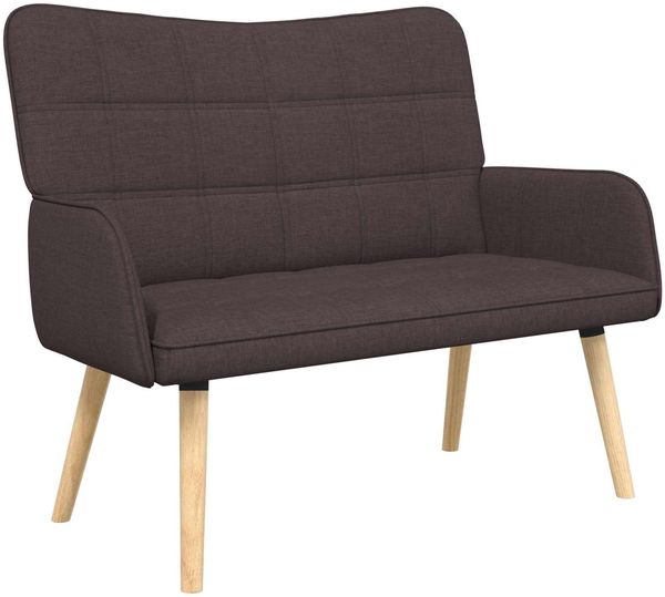 vidaXL 2-Sitzer Sofa Dunkelbraun 115 x 61 x 87 cm Stoff 42028895 Bild 2