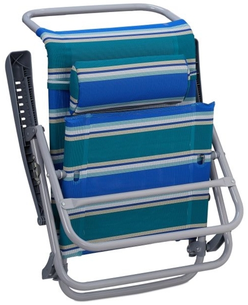 Klappbarer Liegestuhl mit Nackenkissen Bild 6