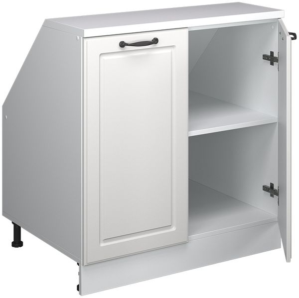 Dachschrägenschrank Rion Weiß Landhaus 80 x 81.6 cm mit 2 Türen, Schrankkorpus 60 cm Tiefe Vicco Bild 4