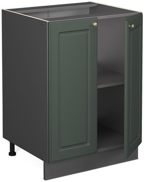 Küchenunterschrank Fame-Line Grün-Gold Landhaus 60 cm , AP Eiche Vicco