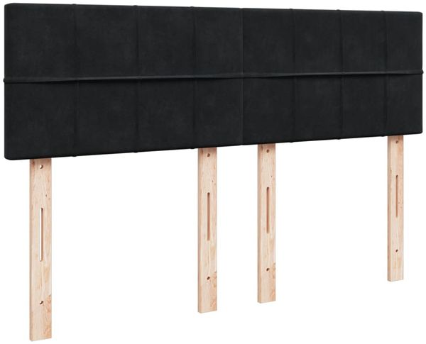 vidaXL Boxspringbett mit Matratze Schwarz 160x200 cm Samt 3286356 Bild 8