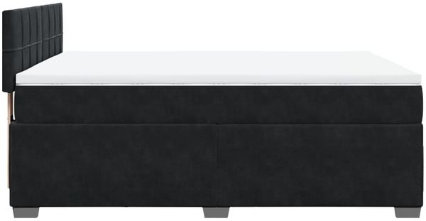 vidaXL Boxspringbett mit Matratze Schwarz 160x200 cm Samt 3286356 Bild 9
