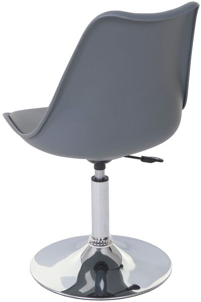 6er-Set Esszimmerstuhl Malmö T501, Stuhl Küchenstuhl, höhenverstellbar drehbar, Kunstleder ~ dunkelgrau, Chromfuß Bild 5