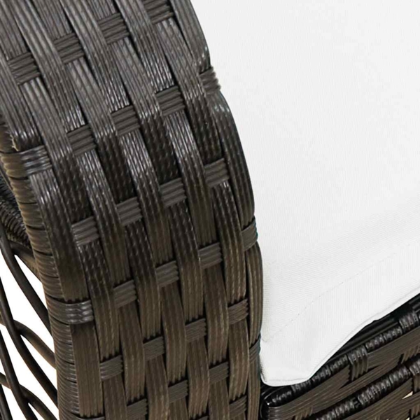 vidaXL Garten-Schaukelstuhl mit Kissen Schwarz Poly Rattan 4104193 Bild 7