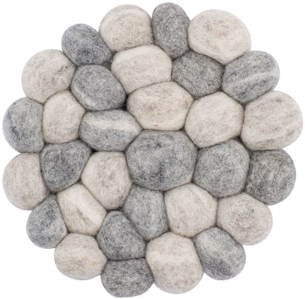 myfelt Topfuntersetzer Filzkugel Topfuntersetzer ⌀ 20 cm, Zubehör für Pfannen, Töpfe, Küchentisch, Auflaufformen, 100 % reine Schurwolle, hitzebeständig