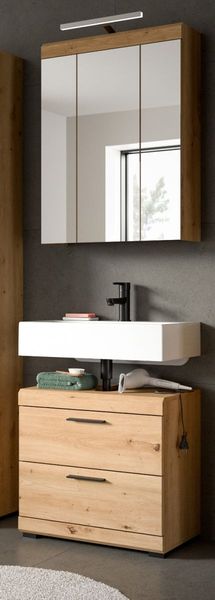 Badmöbel Set Shawn in Eiche 2-teilig 60 cm