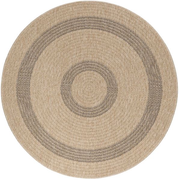 Outdoor Teppich Chiara Rindsleder Imitat - 160x160 cm - Natur
