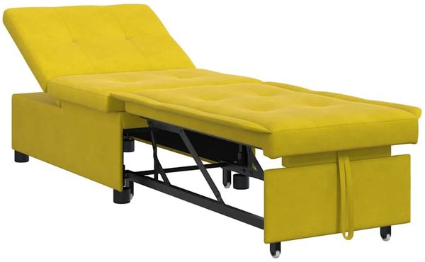 vidaXL Schlafsofa Gelb 194 x 67 x 82 cm Samt 42008601 Bild 2
