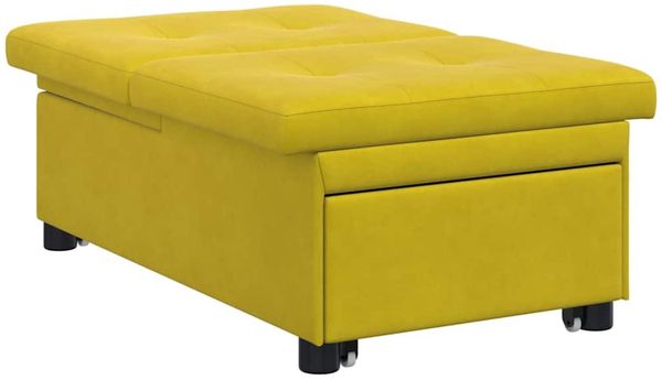 vidaXL Schlafsofa Gelb 194 x 67 x 82 cm Samt 42008601 Bild 4