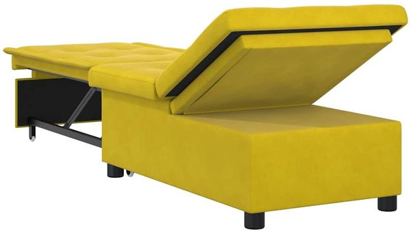 vidaXL Schlafsofa Gelb 194 x 67 x 82 cm Samt 42008601 Bild 6