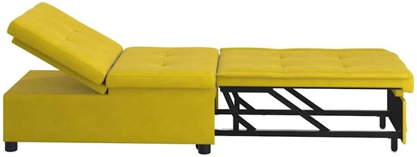 vidaXL Schlafsofa Gelb 194 x 67 x 82 cm Samt 42008601 Bild 5