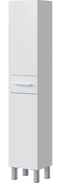 Hochschrank >ATHENA< in weiß glänzend - 35x182x31 (BxHxT)