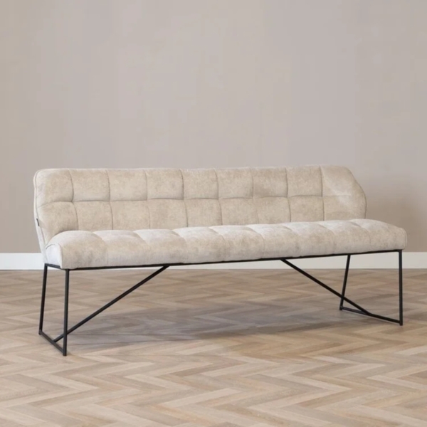 Bronx71 Esszimmerbank Stoff Jelle taupe 220 cm