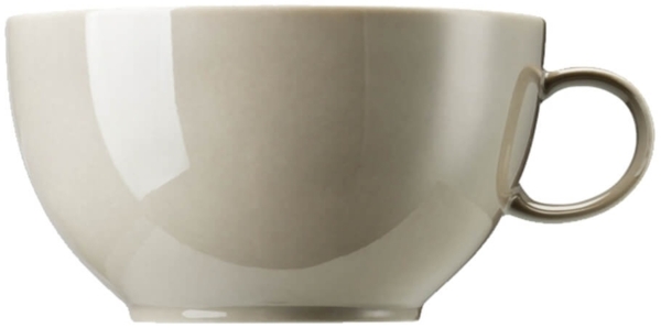 Thomas Sunny Day Cappuccinotasse, Obertasse, Porzellan, Greige / Grau Beige, Spülmaschinenfest, 380 ml, 14672