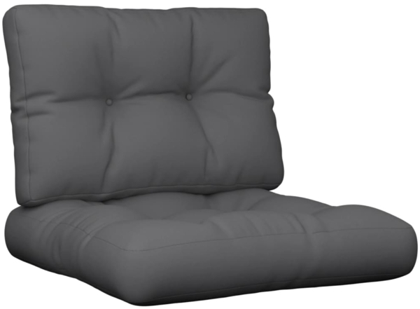 vidaXL Palettenkissen 2-tlg., Stoff, Anthrazit