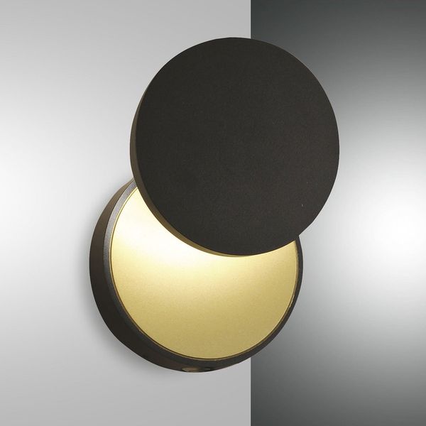 FABAS LUCE No. 3452-21-101 LED Wandleuchte Ara schwarz gold mit Tastdimmer
