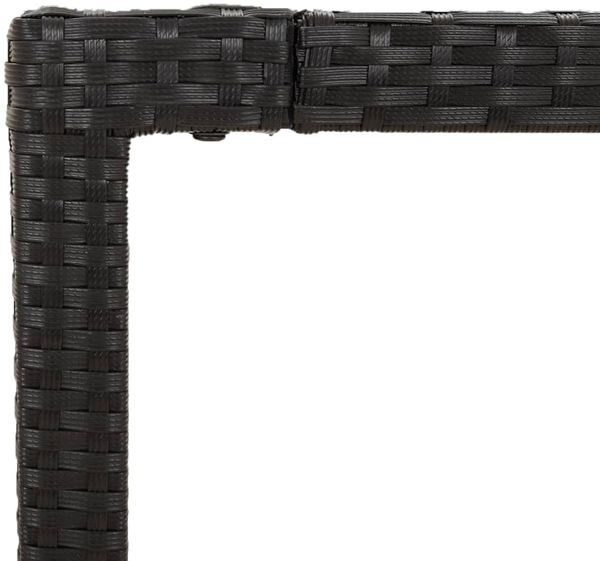 vidaXL 7-tlg. Garten-Essgruppe mit Kissen Schwarz Poly Rattan 3212909 Bild 8