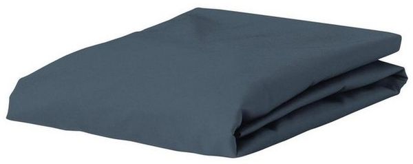 ESSENZA Spannbettlaken Satin Uni Baumwollsatin Blau, 80X200