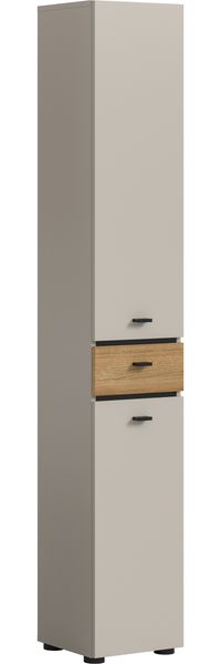 Aqua Hochschrank in Kaschmir Melamin