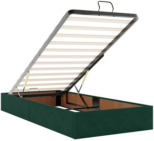 vidaXL Ottoman-Bett mit Matratze Dunkelgrün 80x200 cm Samt 3311882 Bild 12