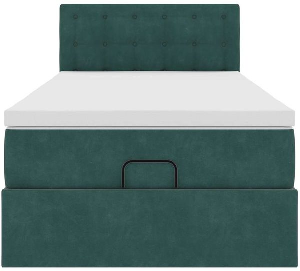 vidaXL Ottoman-Bett mit Matratze Dunkelgrün 80x200 cm Samt 3311882 Bild 7