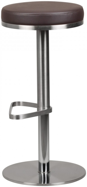 Wohnling Barhocker Edelstahl höhenverstellbare Sitzhöhe 57 - 82 cm braun Bild 8