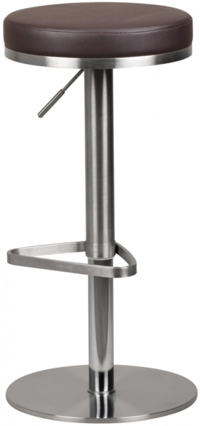 Wohnling Barhocker Edelstahl höhenverstellbare Sitzhöhe 57 - 82 cm braun Bild 7
