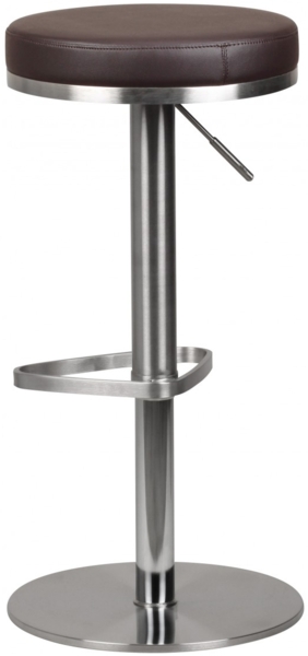 Wohnling Barhocker Edelstahl höhenverstellbare Sitzhöhe 57 - 82 cm braun Bild 9