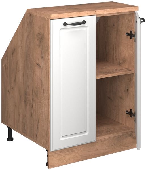 Küchenschrank für Dachschrägen R-Line Weiß Landhaus 60 cm mit 2 Türen, Schrankkorpus 60 cm Tiefe Vicco Bild 3