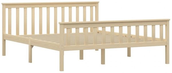 vidaXL Massivholzbett Helles Holz Kiefernholz 160x200 cm 283224 Bild 8