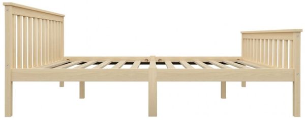 vidaXL Massivholzbett Helles Holz Kiefernholz 160x200 cm 283224 Bild 4