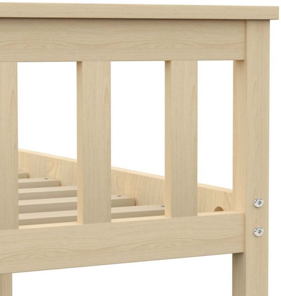 vidaXL Massivholzbett Helles Holz Kiefernholz 160x200 cm 283224 Bild 5