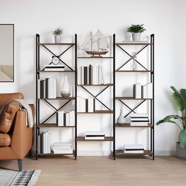 vidaXL Bücherregal Sonoma-Eiche 156 x 25 x 167 cm Holzwerkstoff 868343