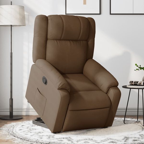 vidaXL Relaxsessel mit Aufstehhilfe Braun Stoff 3205206