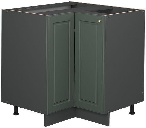 Eckunterschrank Fame-Line Grün-Gold Landhaus 80.5 cm ohne Arbeitsplatte Vicco