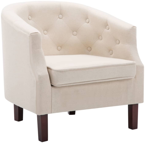 vidaXL Sessel Beige Stoff 247002